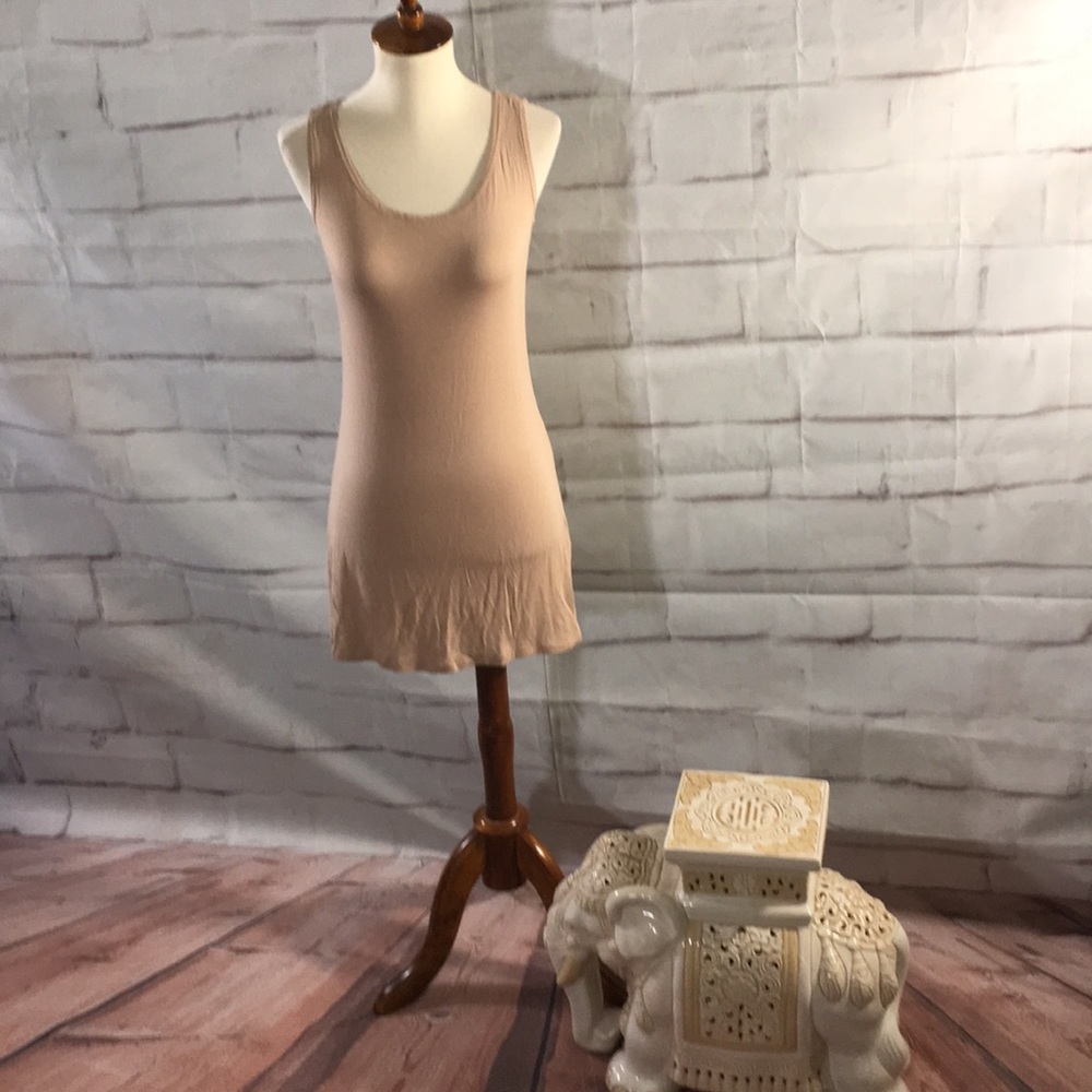 LOGO Layers Tank Top in Beige